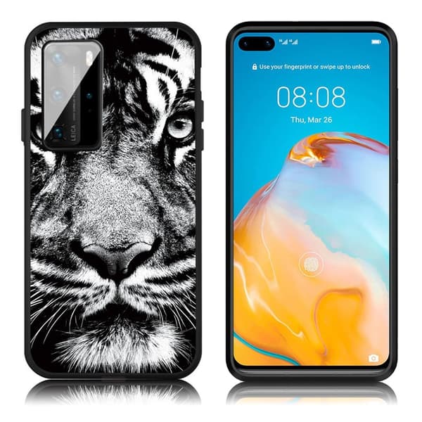 Imagine Huawei P40 kuoret - Tiikeri kasvot Multicolor