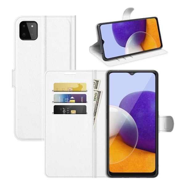 Classic Samsung Galaxy A22 5G Flippetui - Hvit White