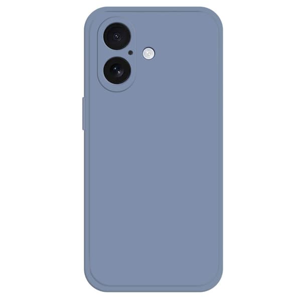 iPhone 16 Plus fleksibelt etui med lige kantbeskyttelse Telefoncover - Lavendelgrå Silver grey