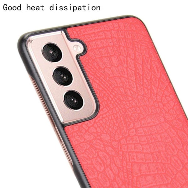 Croco case - Samsung Galaxy S21 - Rød Red