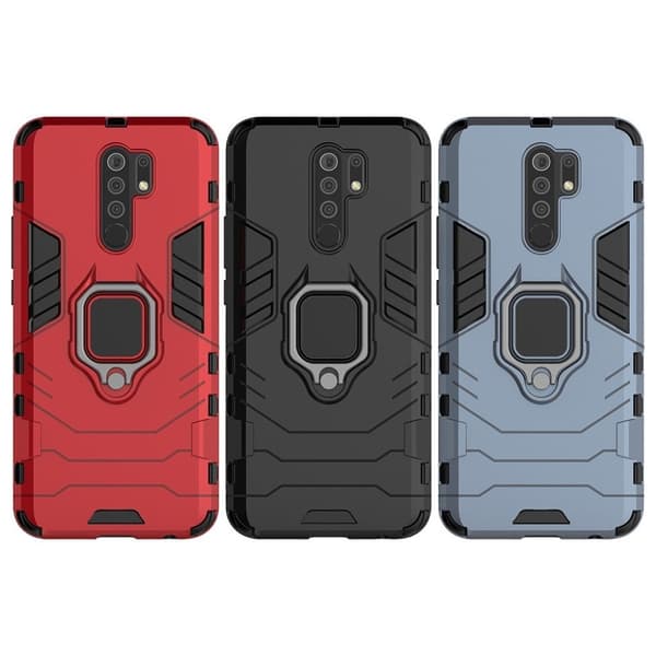 Ring Guard-fodral - Xiaomi Redmi 9 - Svart Svart