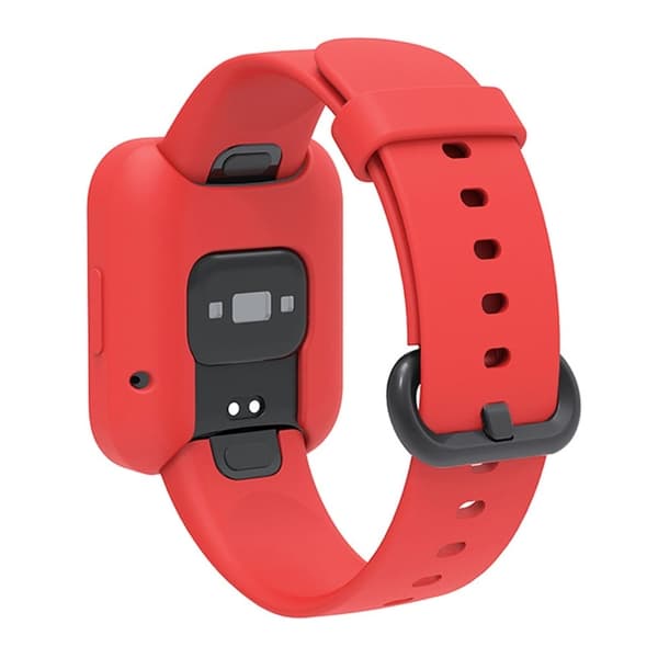 Xiaomi Redmi Watch silikoneurrem med cover - Sort / Rød Red