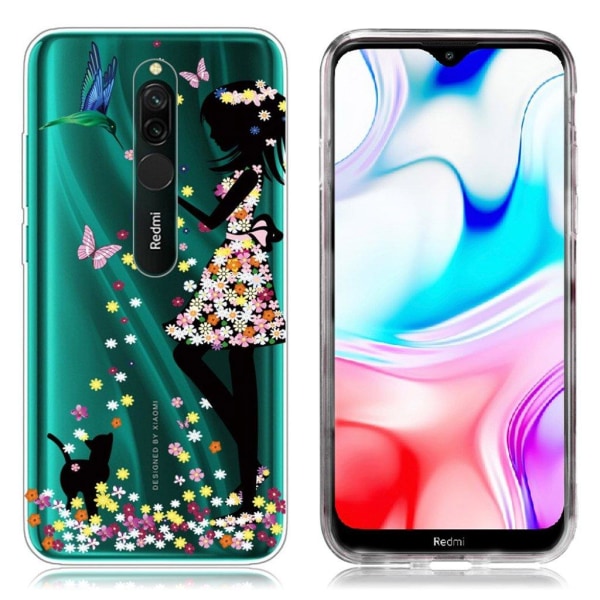 Deco Xiaomi Redmi 8 skal - Flicka Och Katt multifärg