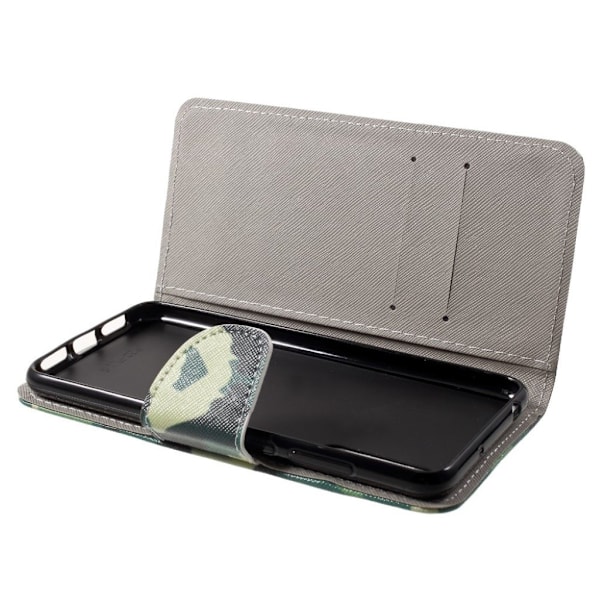 Huawei P20 Pro mønstret PU læder flip etui - Camouflage Mønster Multicolor