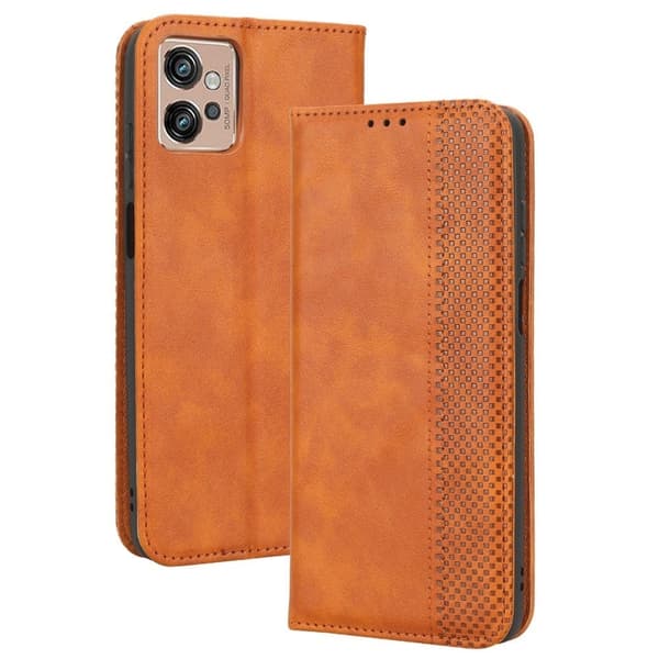 Bofink Vintage Motorola Moto G32 Læder Etui - Brun Brown