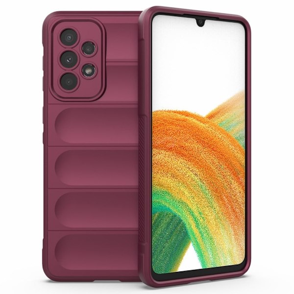 Mjukt greppformat Samsung Galaxy A33 5G skal - Röd Röd