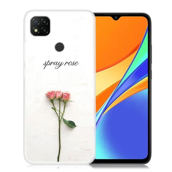 Deco Xiaomi Redmi 9C skal - Ros Vit