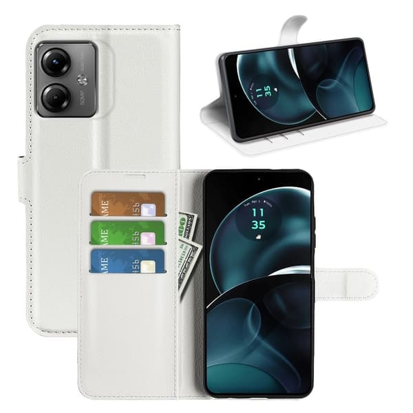 Classic Motorola Moto G14 Flippetui - Hvit White