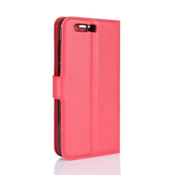 Huawei Honor 9 Etui laget av kunstlær og silikon – Rød Red