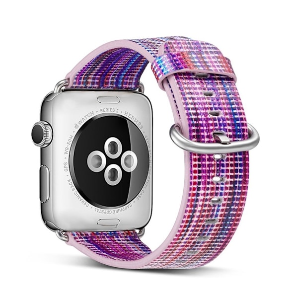 Apple Watch 38mm urrem i ægte læder - Style B Multicolor