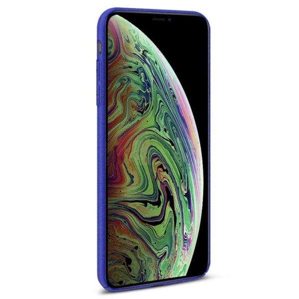 iPhone Xs Max IMAK Jazz matta pintainen kova muovinen suojakuori kamera linssi levyllä - Sininen Blue