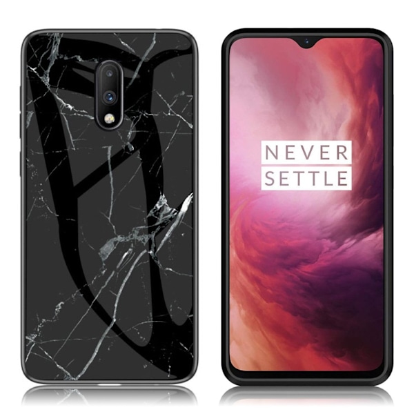 Fantasy Marble OnePlus 7 deksel - Svart Black