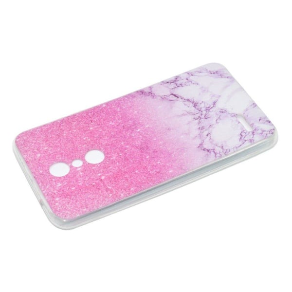 LG K10 (2018) Pehmeä TPU Kuvallinen Takaosan Suoja Kuori - Pinkki Marmori Pink