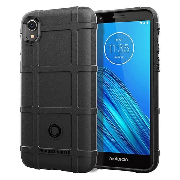 Rugged Shield Motorola Moto E6 deksel - Svart Black