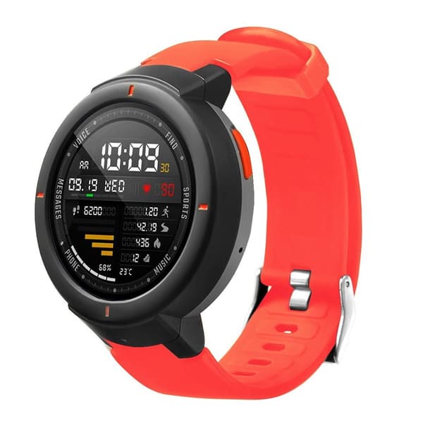 Amazfit Verge 3 urrem i rustfrit stål - rød Red