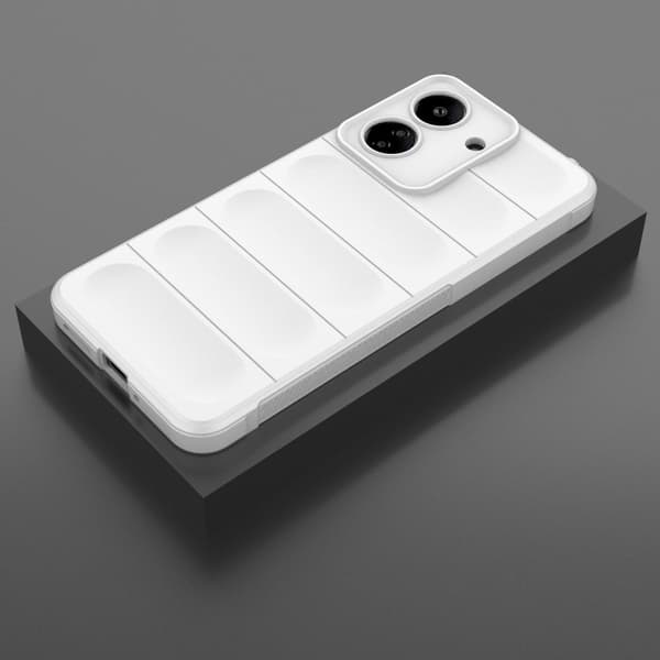 Mjukt greppformat skal för Xiaomi Redmi 13C / Xiaomi Poco C65 - Vit Vit