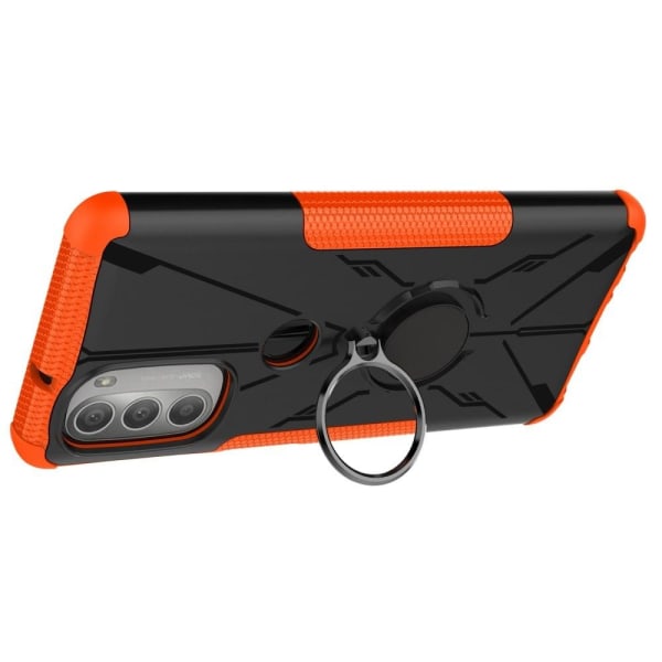 Kickstand-skydd med magnetisk platta för Motorola Moto G51 5G - Orange