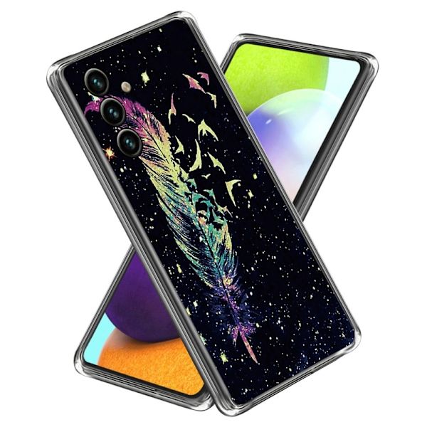 Deco Samsung Galaxy M14 Etui - Fjør Multicolor