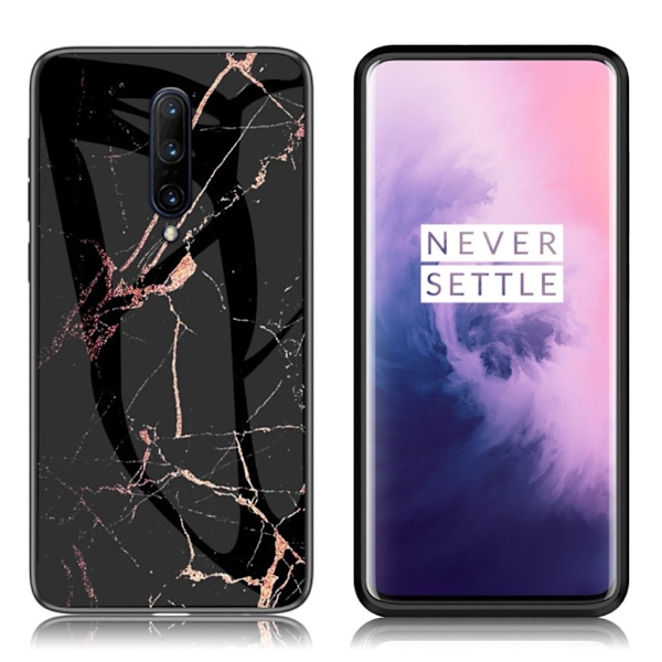 Fantasy Marble OnePlus 7 Pro deksel - Gull Black