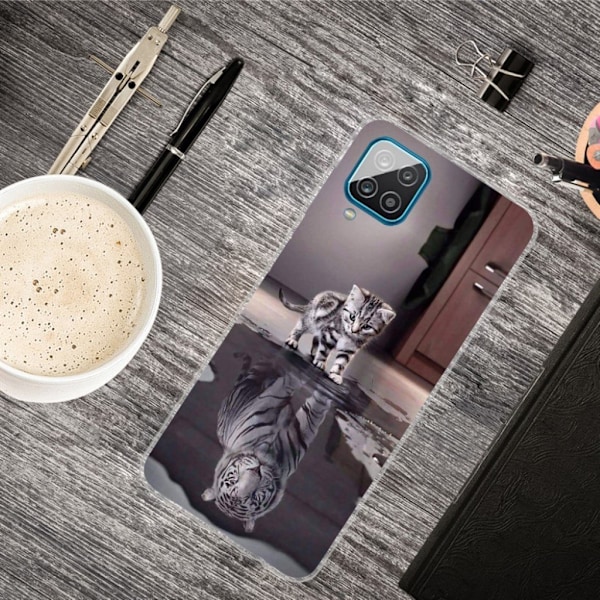 Deco Samsung Galaxy A12 5G etui - kat og tiger Multicolor