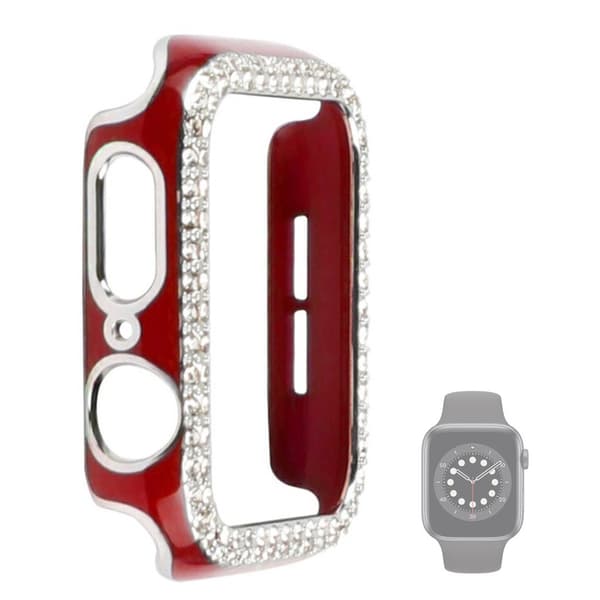 Apple Watch 44 mm tofarget strassdeksel - Rød / Rød Red