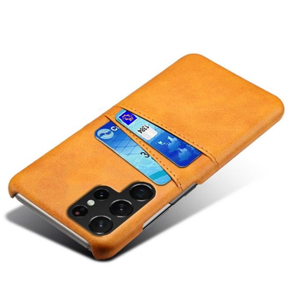 Dual Card Etui Samsung Galaxy S22 Ultra - Orange Orange