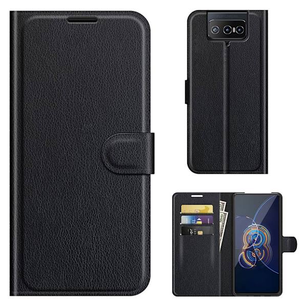 Klassisk Asus Zenfone 8 Flip flip etui - Sort Black