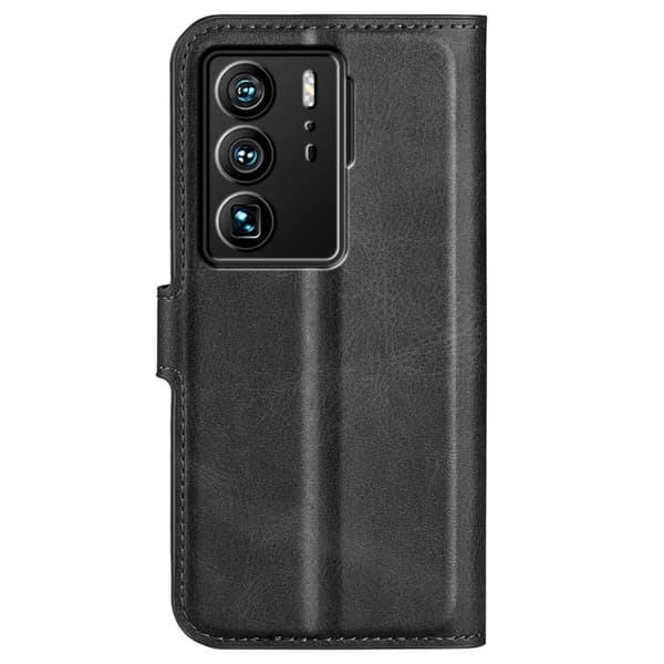 Læderetui med Pung til ZTE Axon 40 Ultra - Sort Black