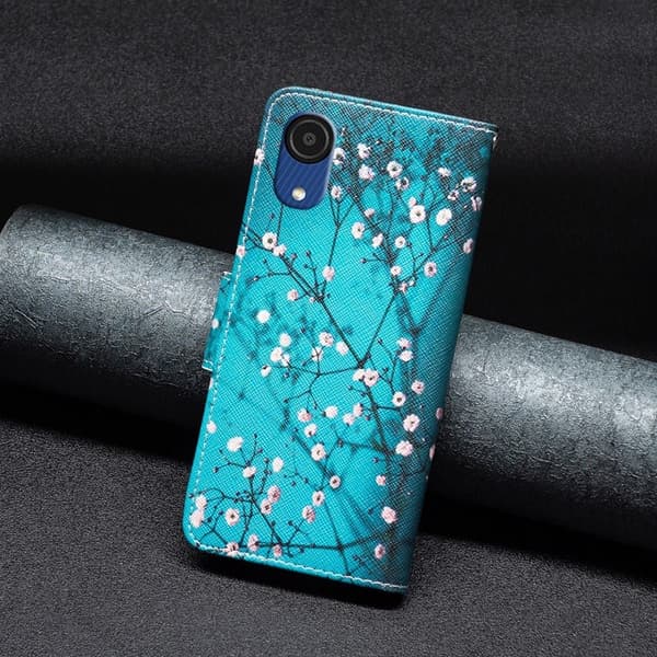 Wonderland Samsung Galaxy A03 Core Läppäkotelo - Plum Blossom Blue