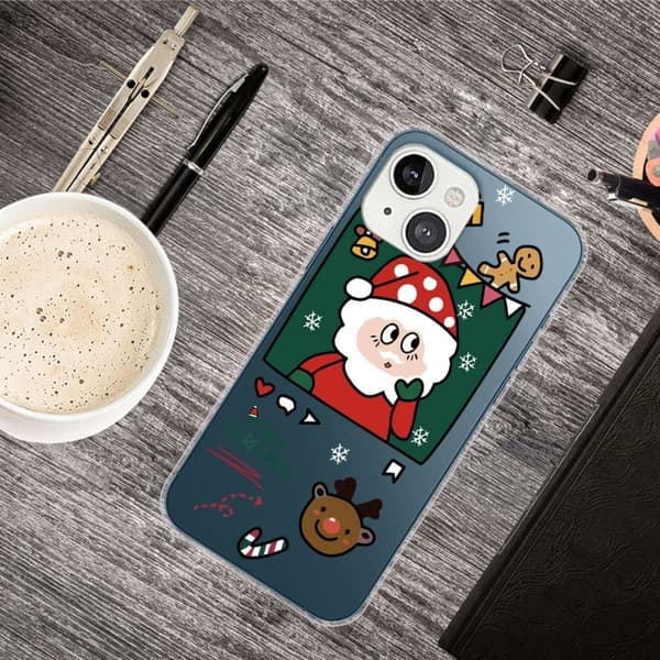 Juleveske til iPhone 14 Plus - Nissefoto Red