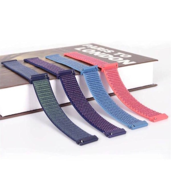 Garmin Vivoactive 4 nylon woven watch strap - Blue / Orange Blue