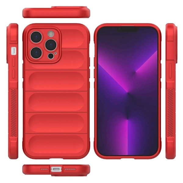 Mjukt greppformat iPhone 14 Pro skal - Röd Röd