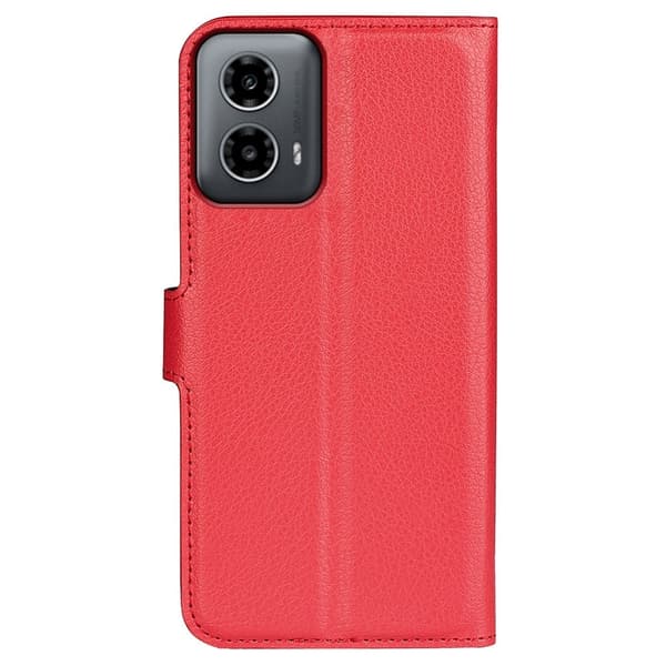 Klassisk Motorola Moto G34 flip etui - Rød Red