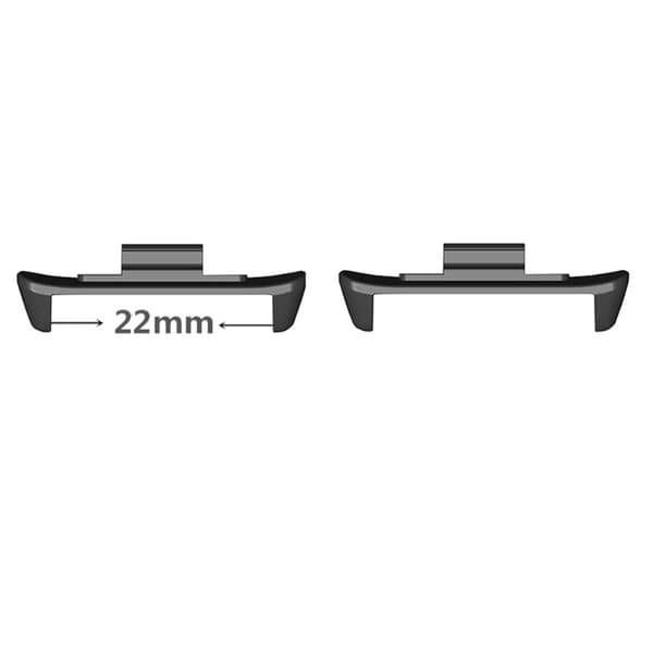 1 par Xiaomi Redmi Watch 4 Metal Watch Strap Connector 22mm Adapter Accessory - Sort Black