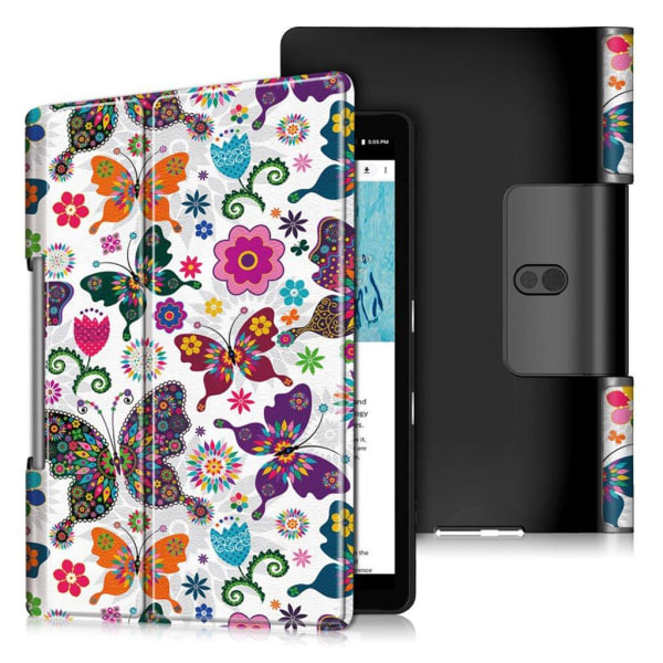 Lenovo Yoga Smart Tab 10.1 tri-fold pattern leather flip case - Multicolor