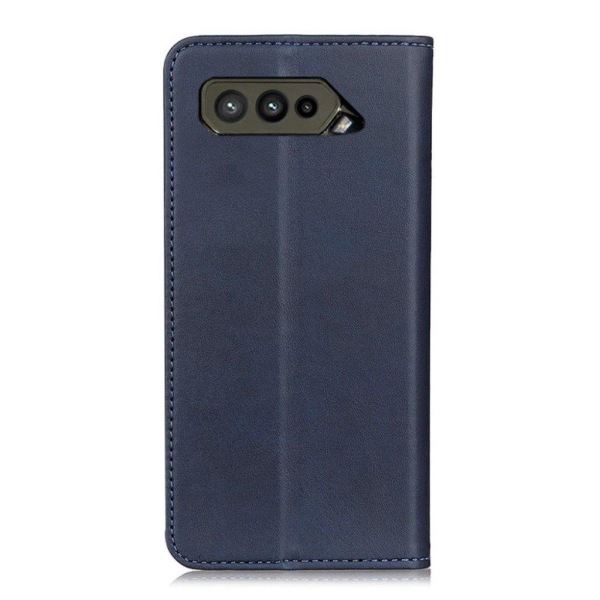 Wallet-style ægte Læder Flipcase til Asus Rog Phone 5 - Blå Blue