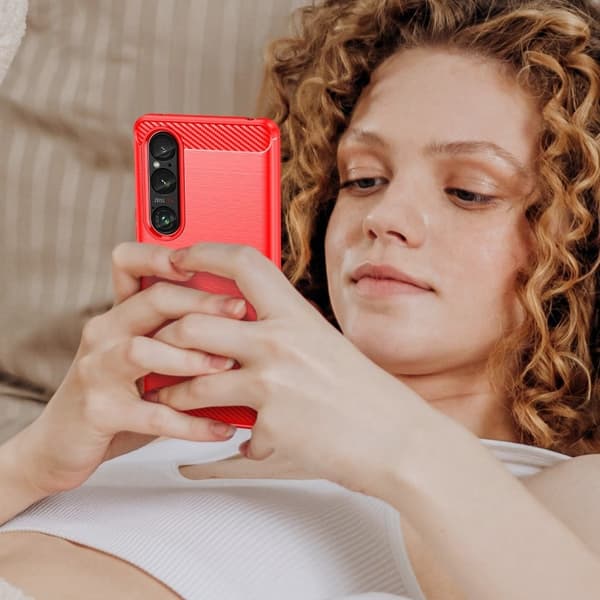 Carbon Flex Sony Xperia 1 VI cover - Rød Red