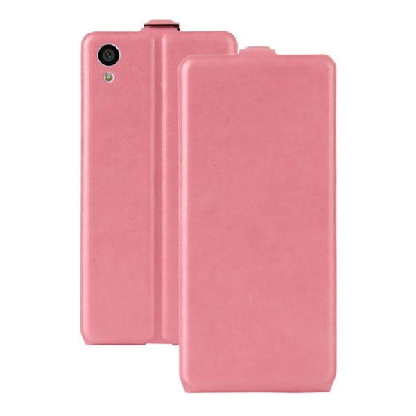Sony Xperia XA1 vertikalt läderfodral - Rosa Rosa