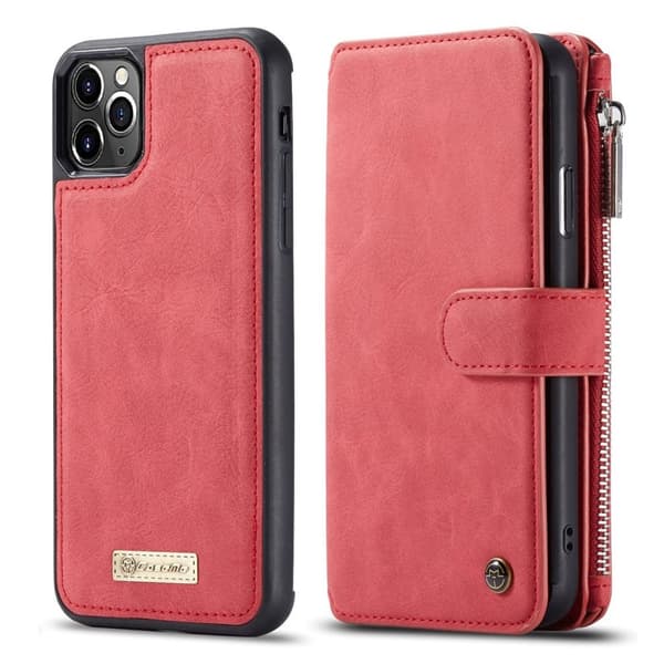 CaseMe iPhone 11 Pro retro lompakkokotelo - Punainen Red