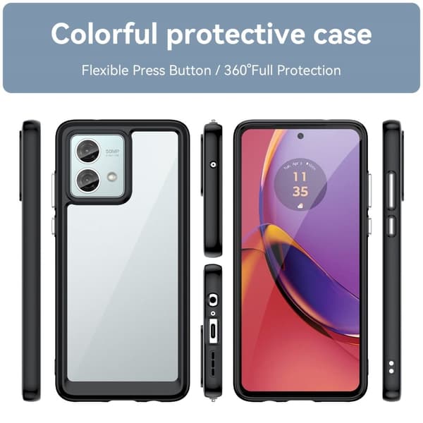 Motorola Moto G84 smart akryl cover - Sort Black