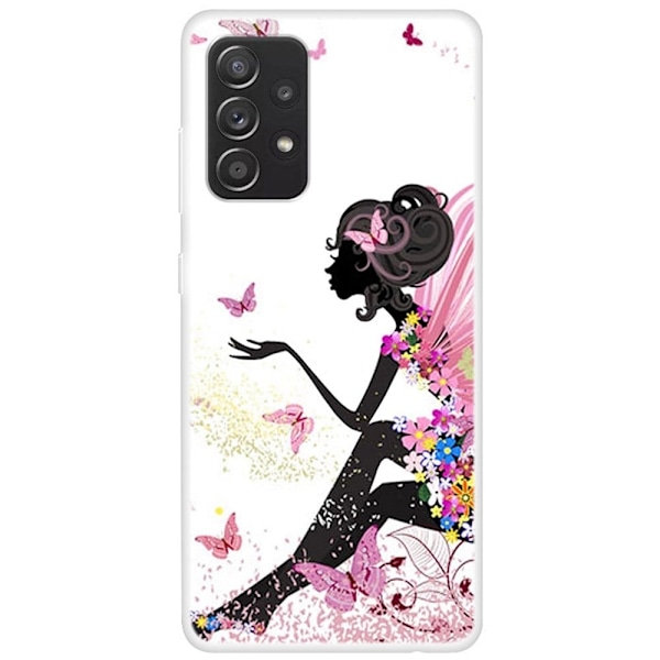 Butterfly läder Samsung Galaxy A33 5G fodral - Vit Vit