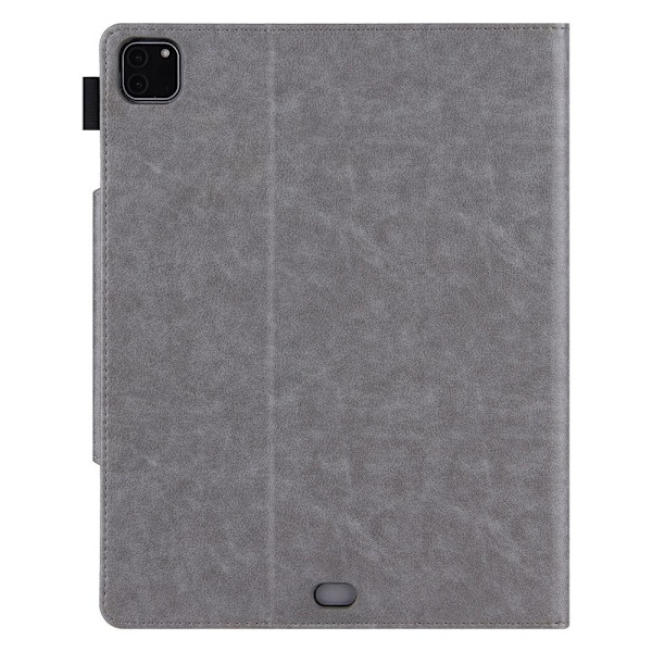iPad Pro 12.9 (2021) / (2020) / (2018) PU-nahkainen läppäkotelo korttipaikoilla - Harmaa Silver grey