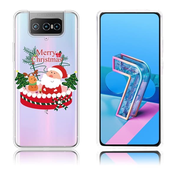 ASUS Zenfone 7 Pro-etui til jul - Julenissen Og Elg Multicolor