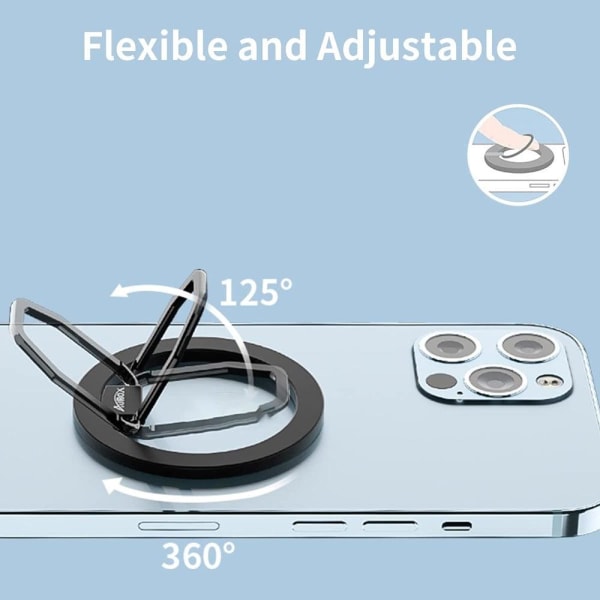 AUROX Universal magnetisk telefonringholder - Sølv Silver grey