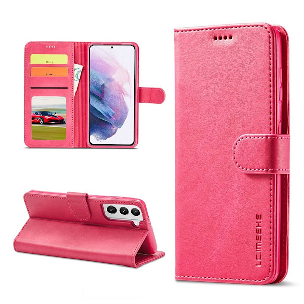 LC.IMEEKE Samsung Galaxy S21 Plus 5G flip case - Ruusu Pink