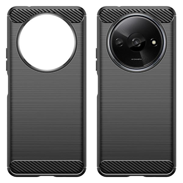 Carbon Flex Xiaomi Redmi A3 deksel - Svart Black