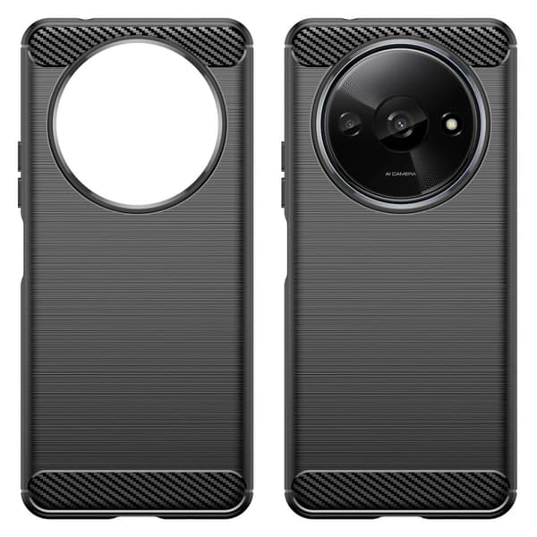 Carbon Flex Xiaomi Redmi A3 kotelot - Musta Black