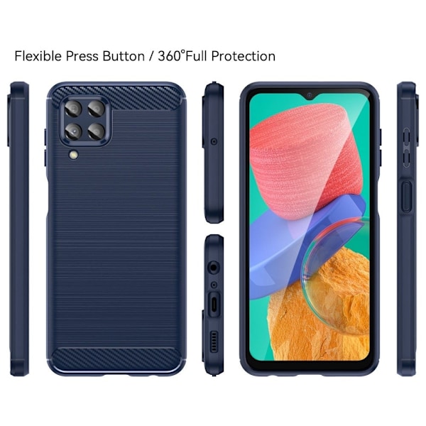 Carbon Flex Samsung Galaxy M33 5G deksel - Blå Blue