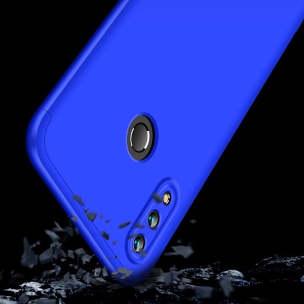 GKK Huawei P Smart Plus beskyttelsesetui i plastik med 3 delt design - Blå Blue