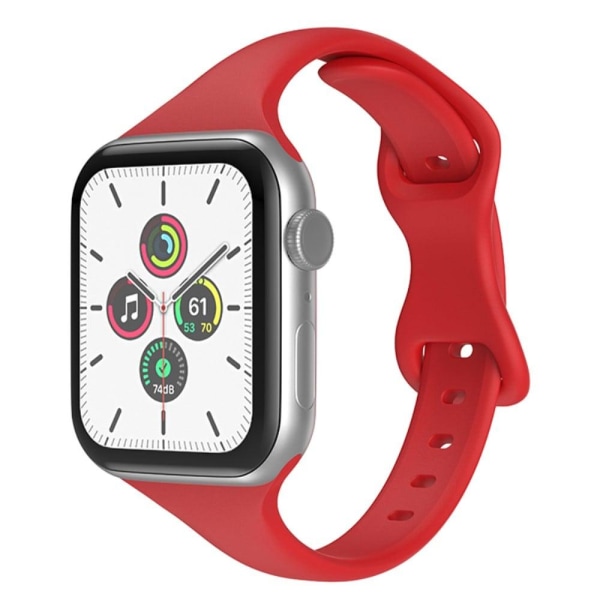 Apple Watch (45 mm) klockarmband i enkel silikon - Rosenröd Röd